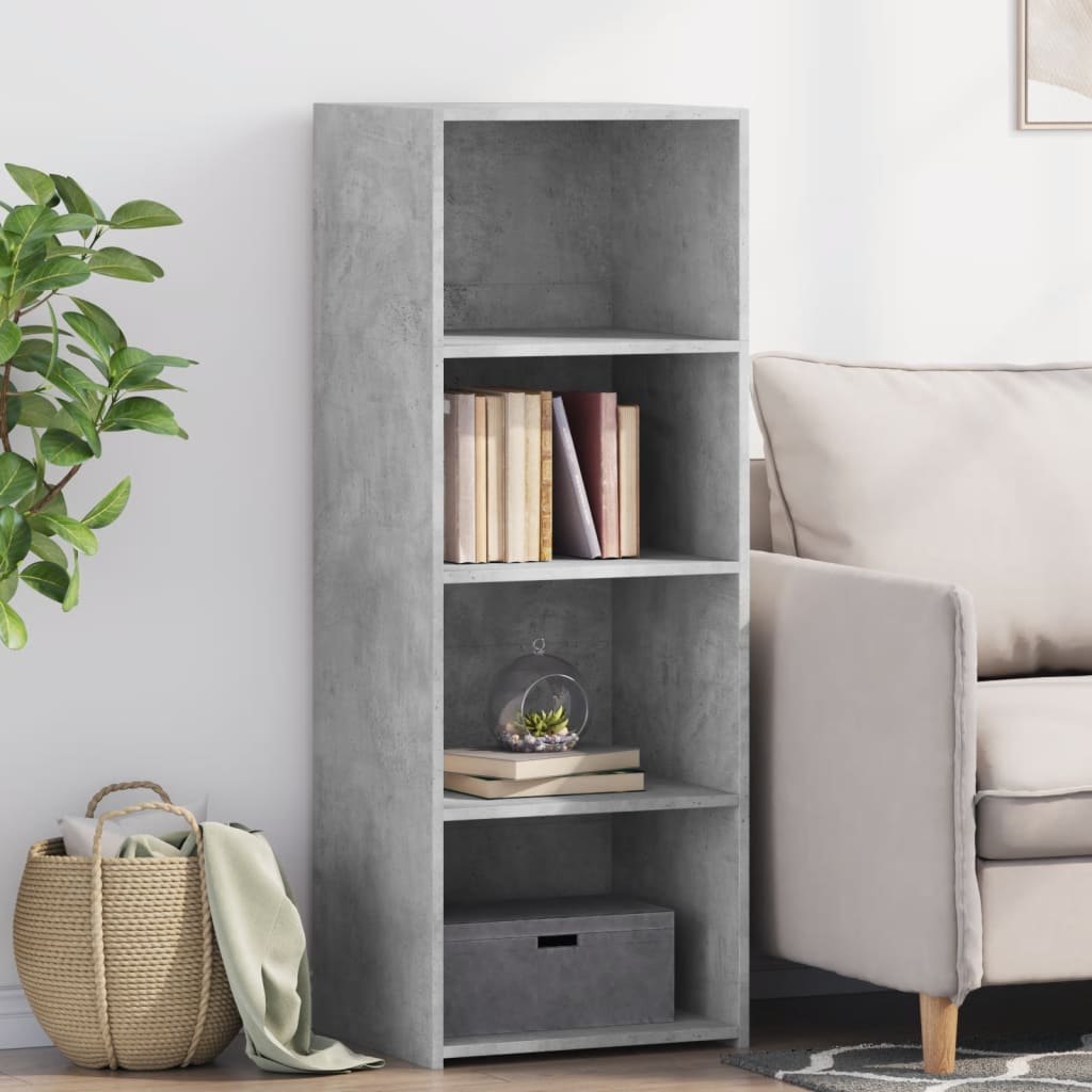 Visoka komoda boja betona 45 x 41 x 124 cm konstruirano drvo