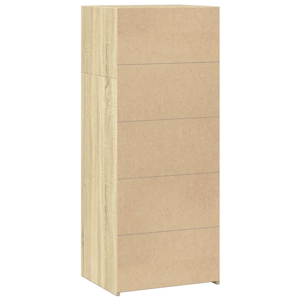 Visoka komoda boja hrasta sonome 50x41x124 cm konstruirano drvo