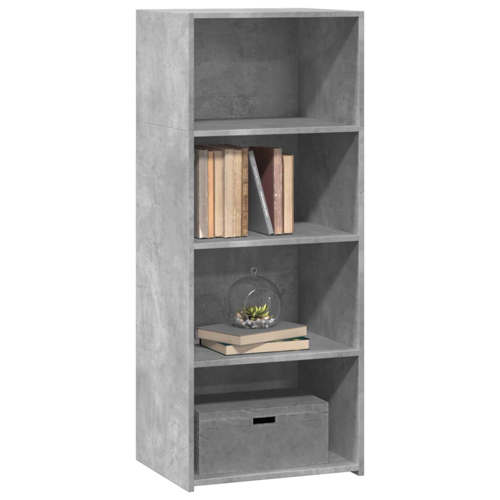 Visoka komoda siva boja hrasta 50x41x124 cm konstruirano drvo