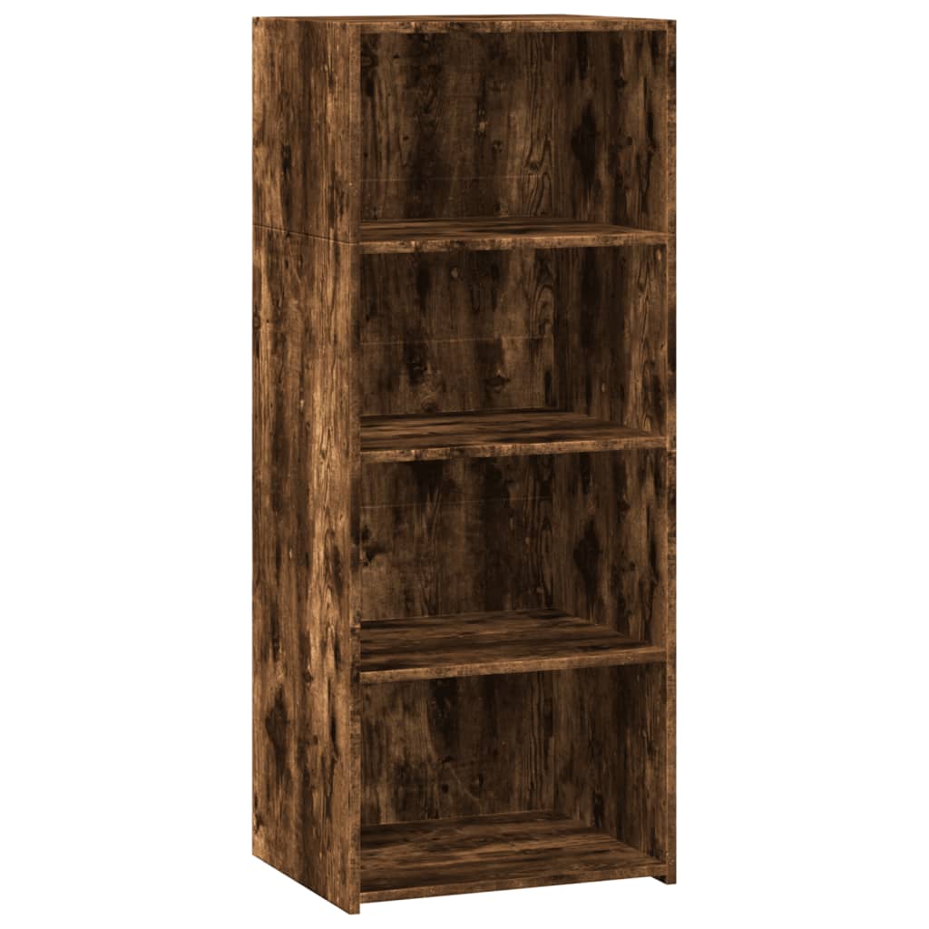 Visoka komoda siva boja hrasta 50x41x124 cm konstruirano drvo