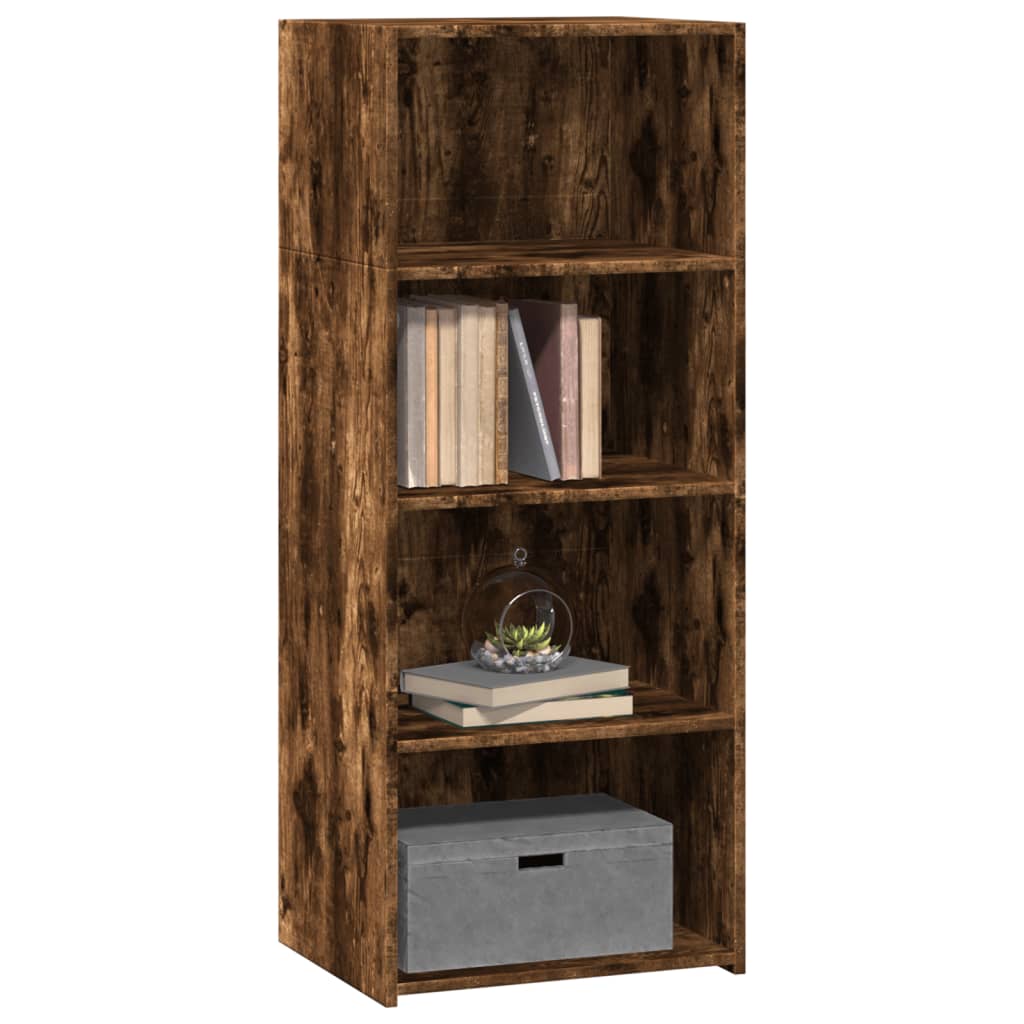 Visoka komoda siva boja hrasta 50x41x124 cm konstruirano drvo