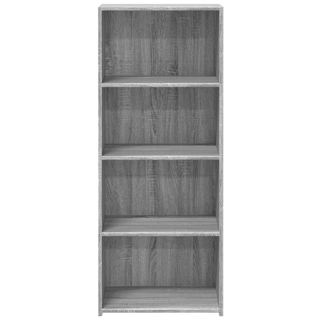 Visoka komoda siva boja hrasta 50x41x124 cm konstruirano drvo
