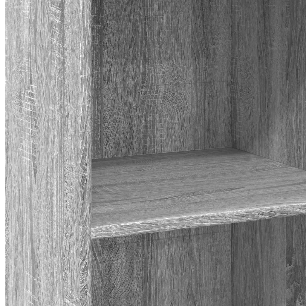 Visoka komoda siva boja hrasta 50x41x124 cm konstruirano drvo