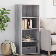 Visoka komoda siva boja hrasta 50x41x124 cm konstruirano drvo