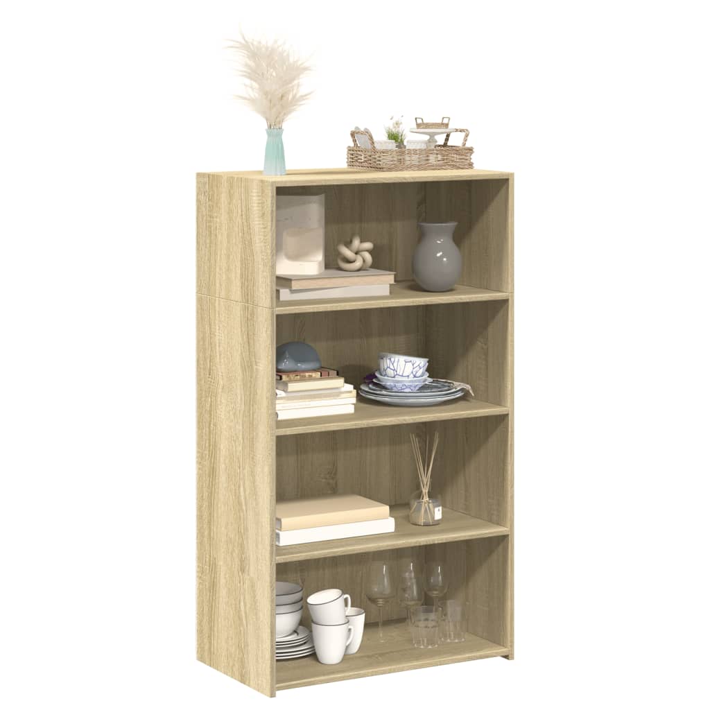 Visoka komoda boje hrasta 70 x 41 x 124 cm konstruirano drvo