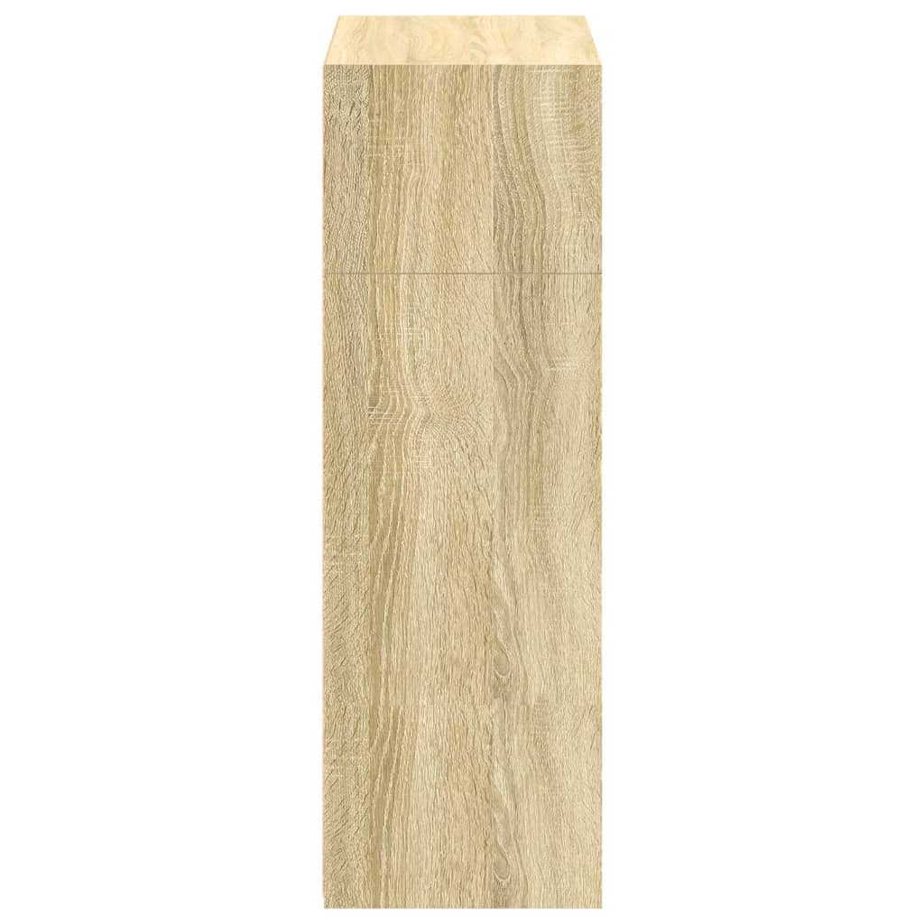 Visoka komoda boje hrasta 70 x 41 x 124 cm konstruirano drvo