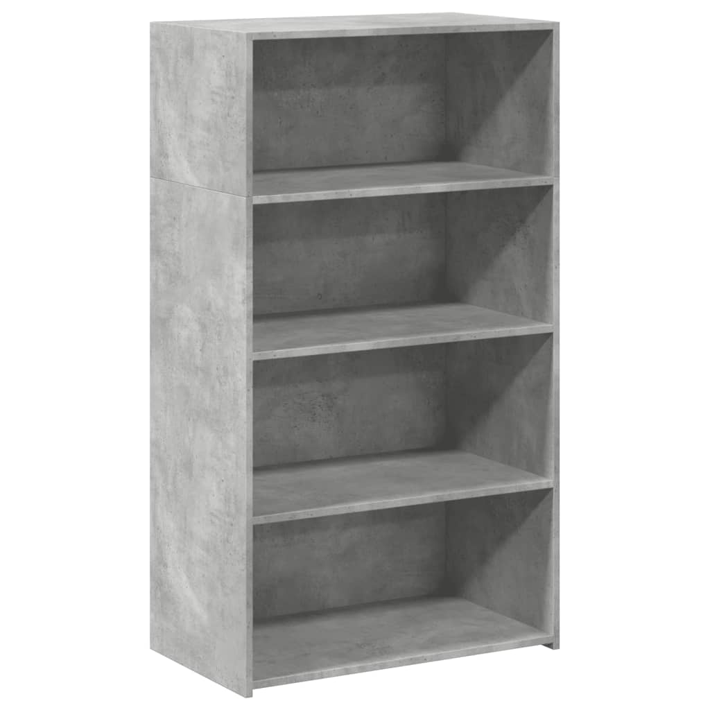 Visoka komoda boje betona 70 x 41 x 124 cm konstruirano drvo