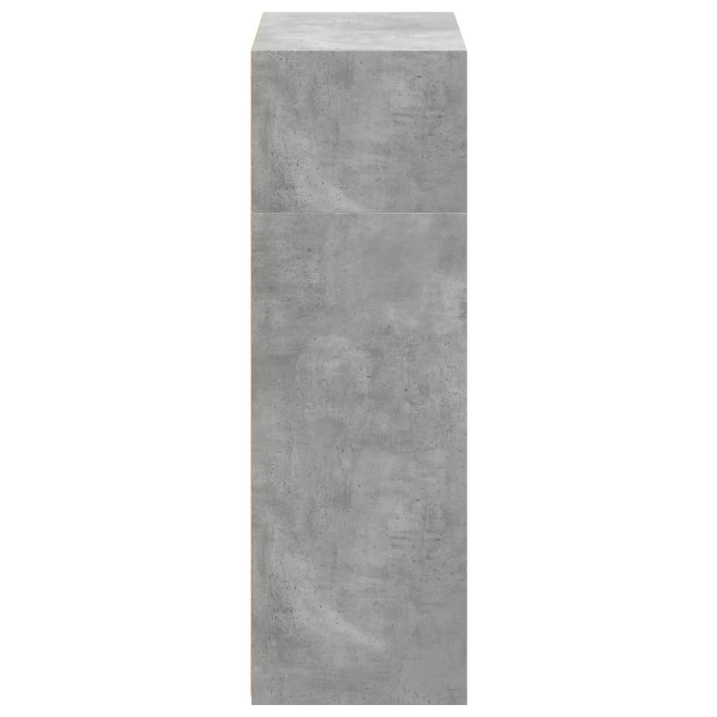 Visoka komoda boje betona 70 x 41 x 124 cm konstruirano drvo