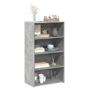 Visoka komoda boje betona 70 x 41 x 124 cm konstruirano drvo