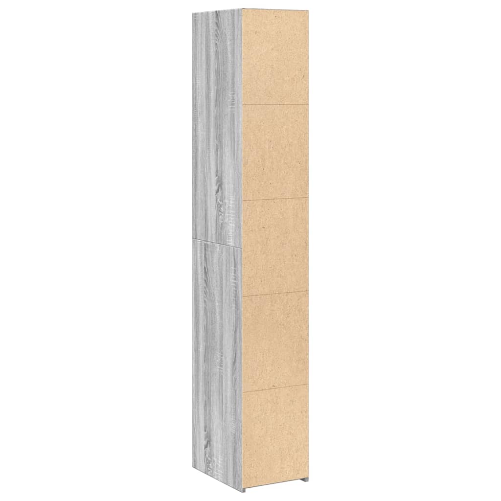 Visoka komoda boje hrasta 30x41x185 cm od konstruiranog drva