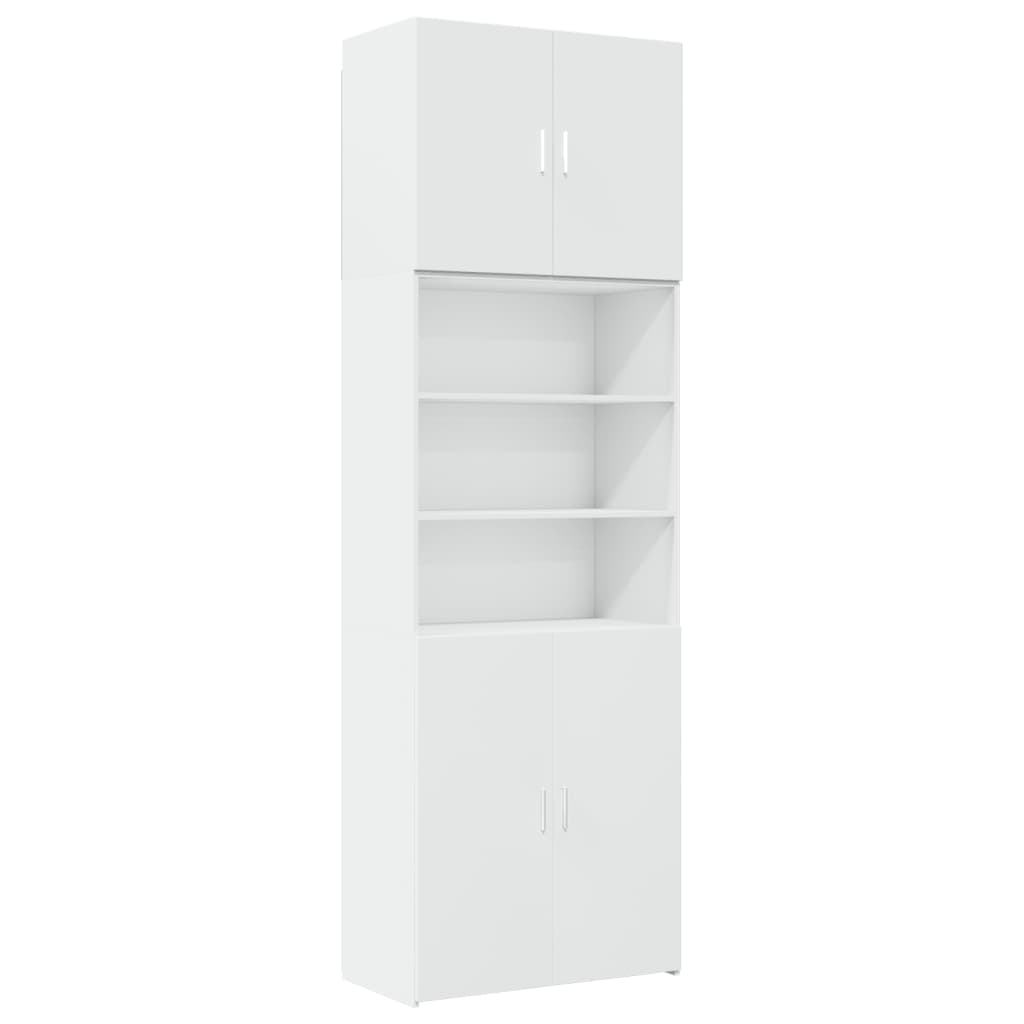 Visoka komoda bijela 80 x 42,5 x 249 cm od konstruiranog drva