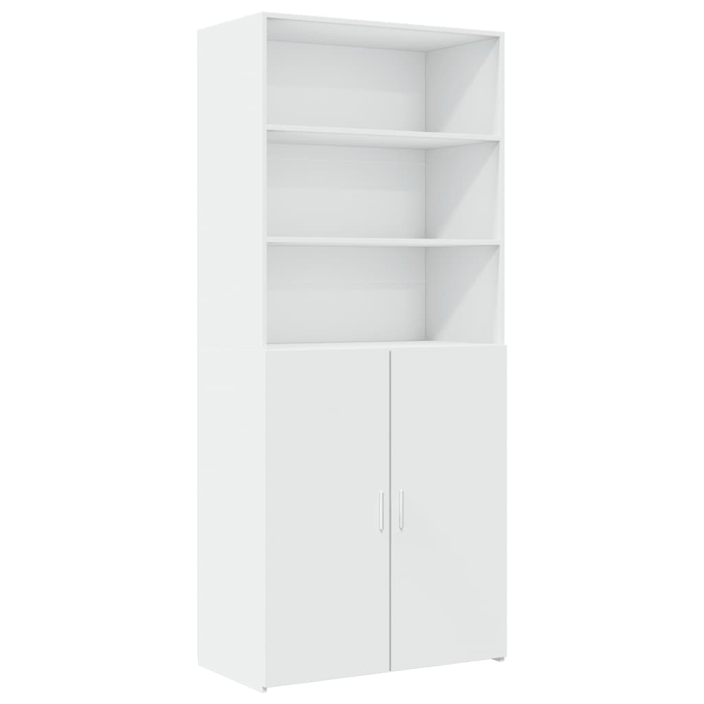 Visoka komoda bijela 80 x 42,5 x 249 cm od konstruiranog drva