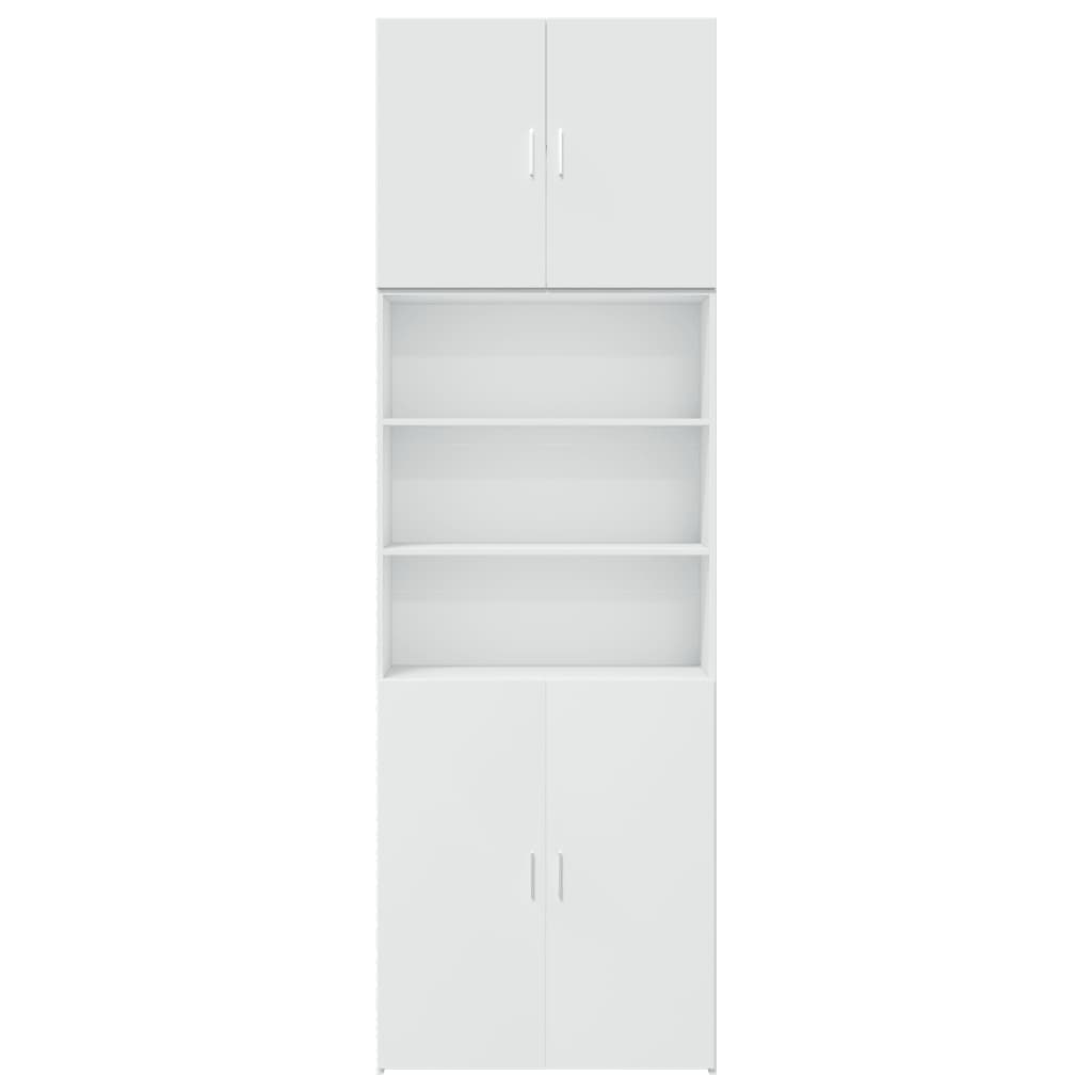 Visoka komoda bijela 80 x 42,5 x 249 cm od konstruiranog drva