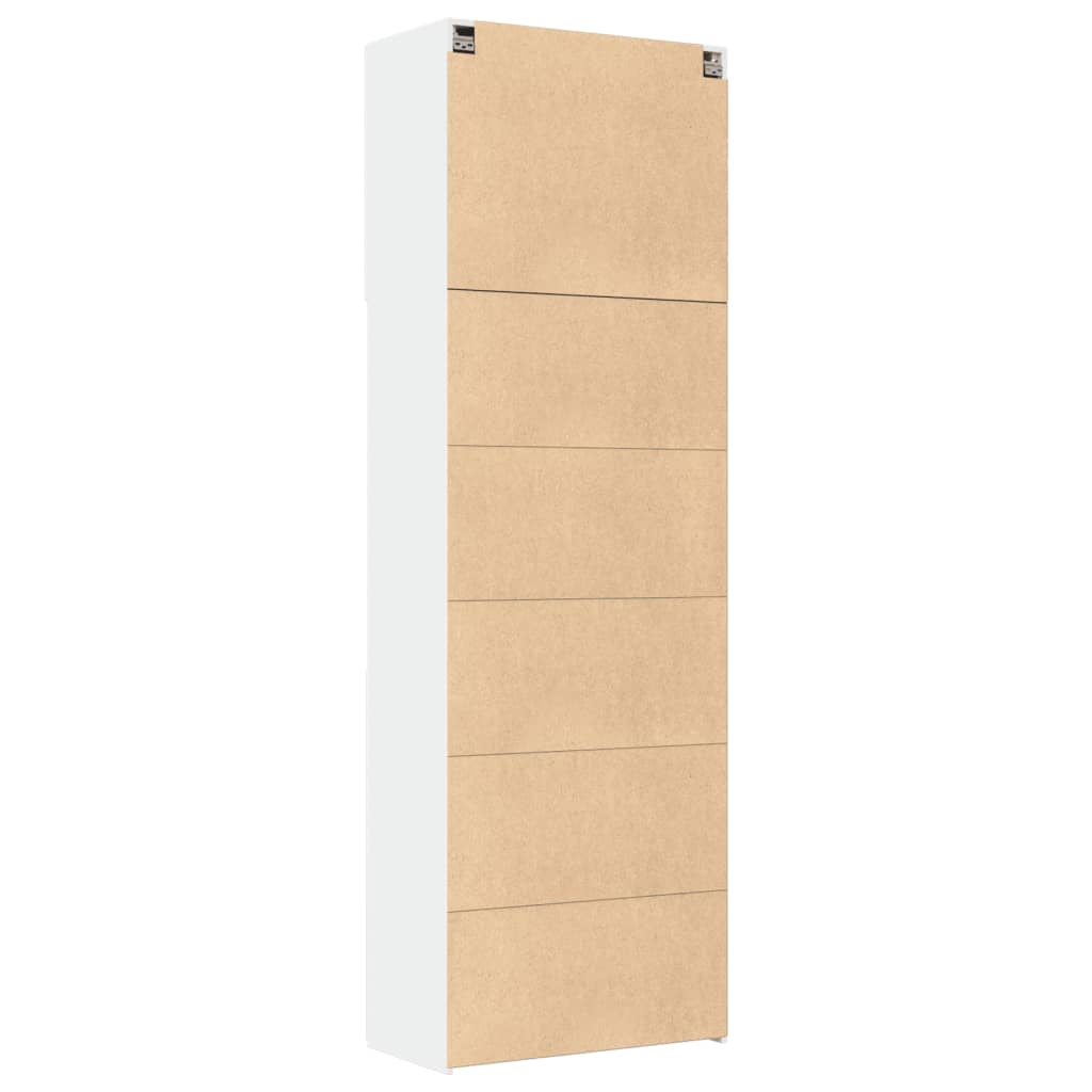 Visoka komoda bijela 80 x 42,5 x 249 cm od konstruiranog drva