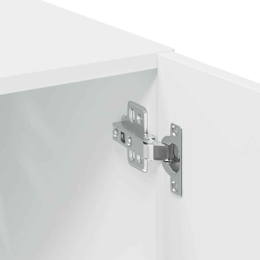 Visoka komoda bijela 80 x 42,5 x 249 cm od konstruiranog drva