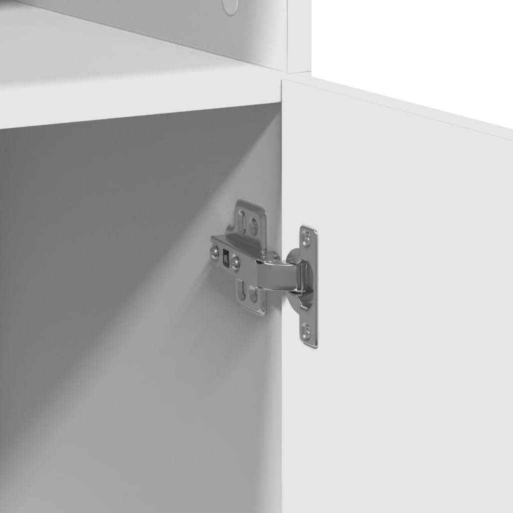 Visoka komoda bijela 80 x 42,5 x 249 cm od konstruiranog drva