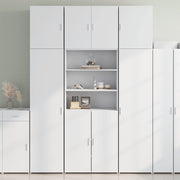 Visoka komoda bijela 80 x 42,5 x 249 cm od konstruiranog drva