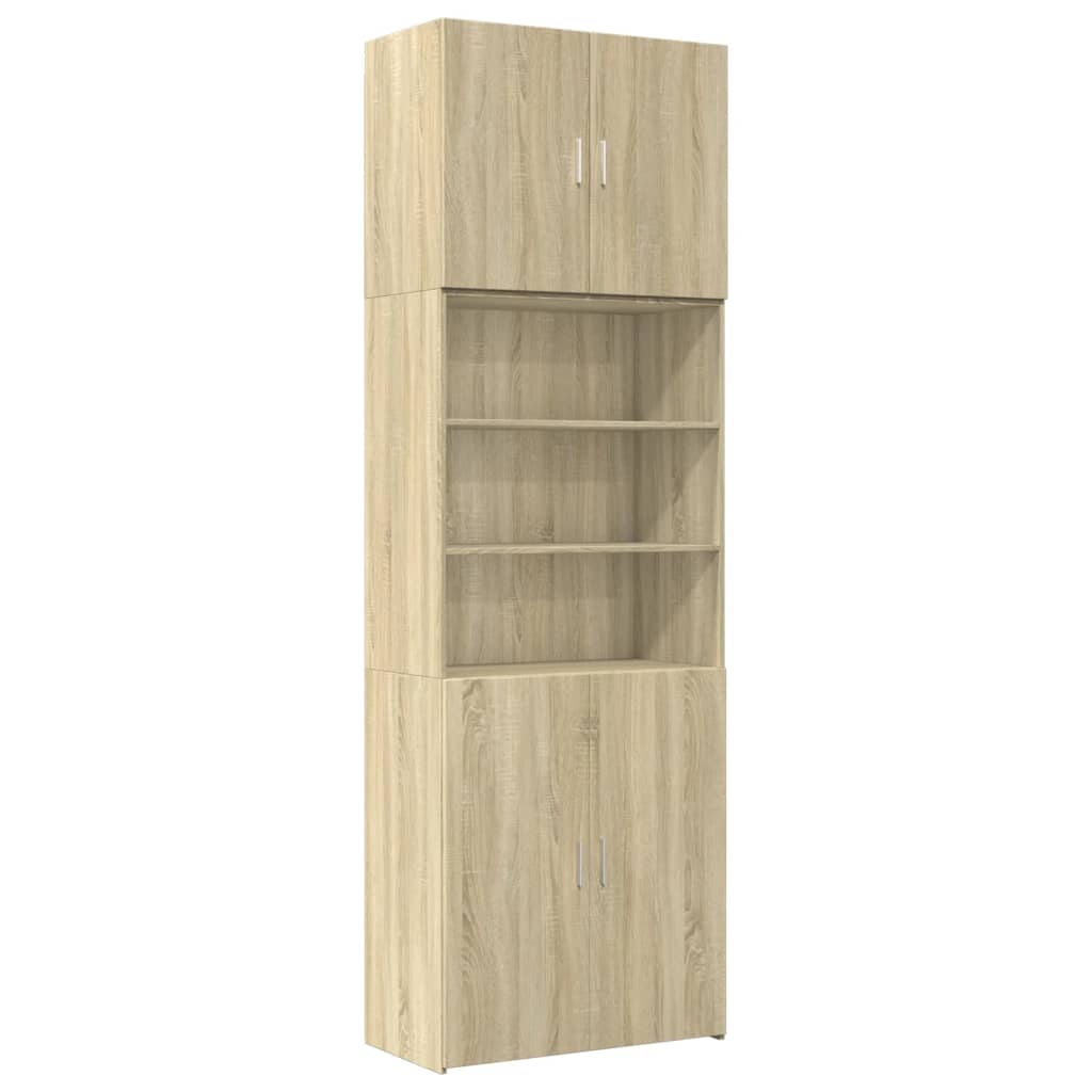 Visoka komoda boja hrasta 80x42,5x249 cm od konstruiranog drva