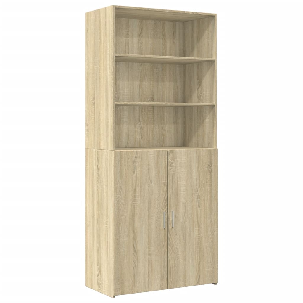 Visoka komoda boja hrasta 80x42,5x249 cm od konstruiranog drva