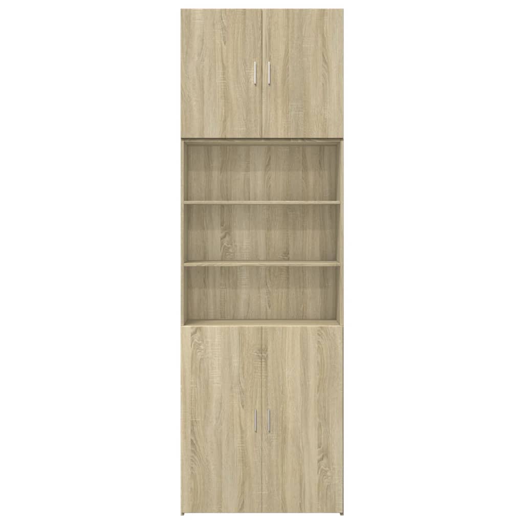Visoka komoda boja hrasta 80x42,5x249 cm od konstruiranog drva