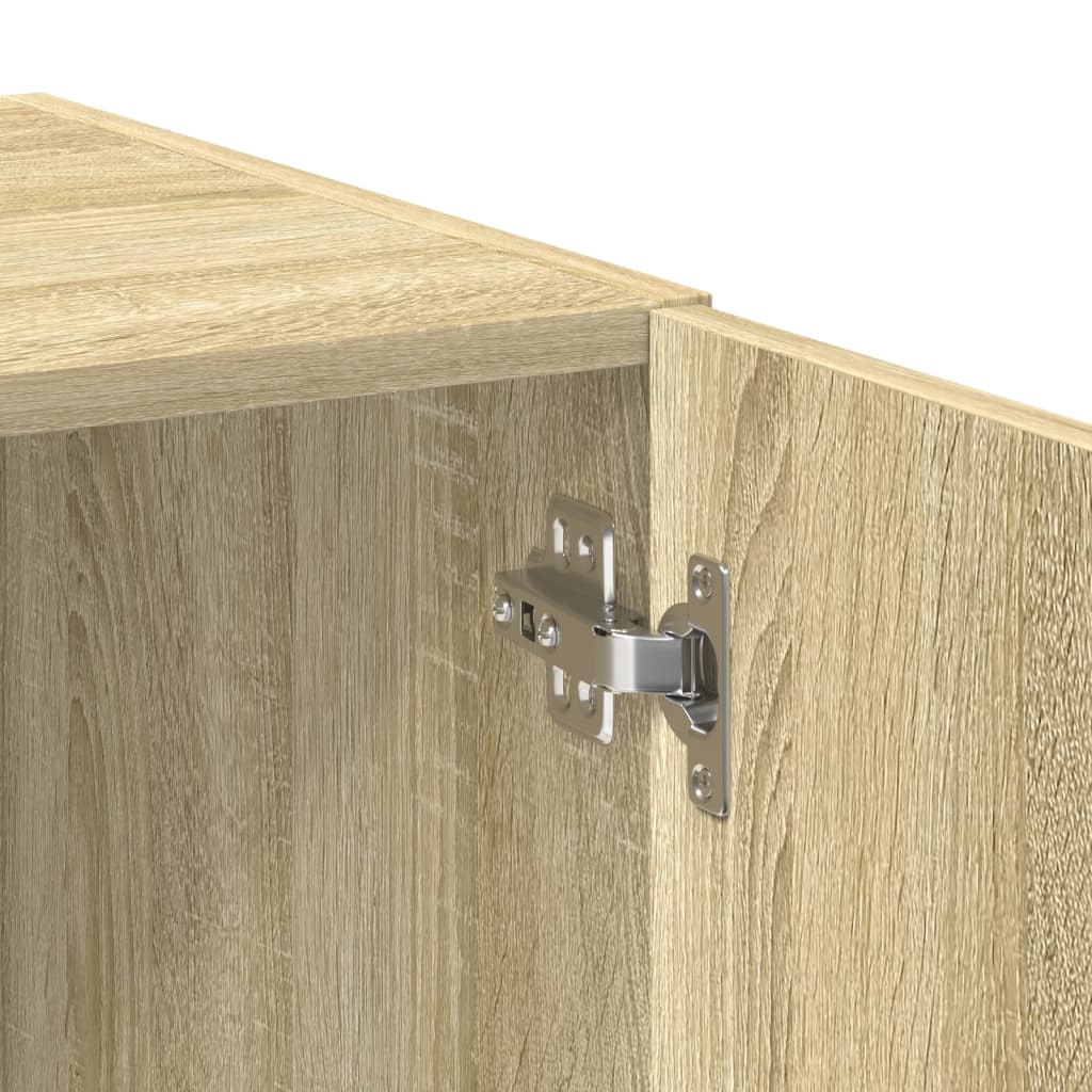 Visoka komoda boja hrasta 80x42,5x249 cm od konstruiranog drva
