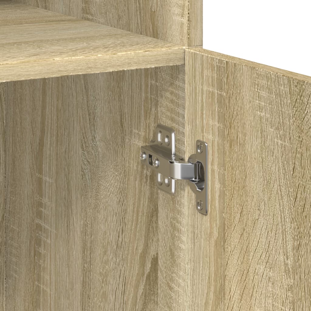 Visoka komoda boja hrasta 80x42,5x249 cm od konstruiranog drva
