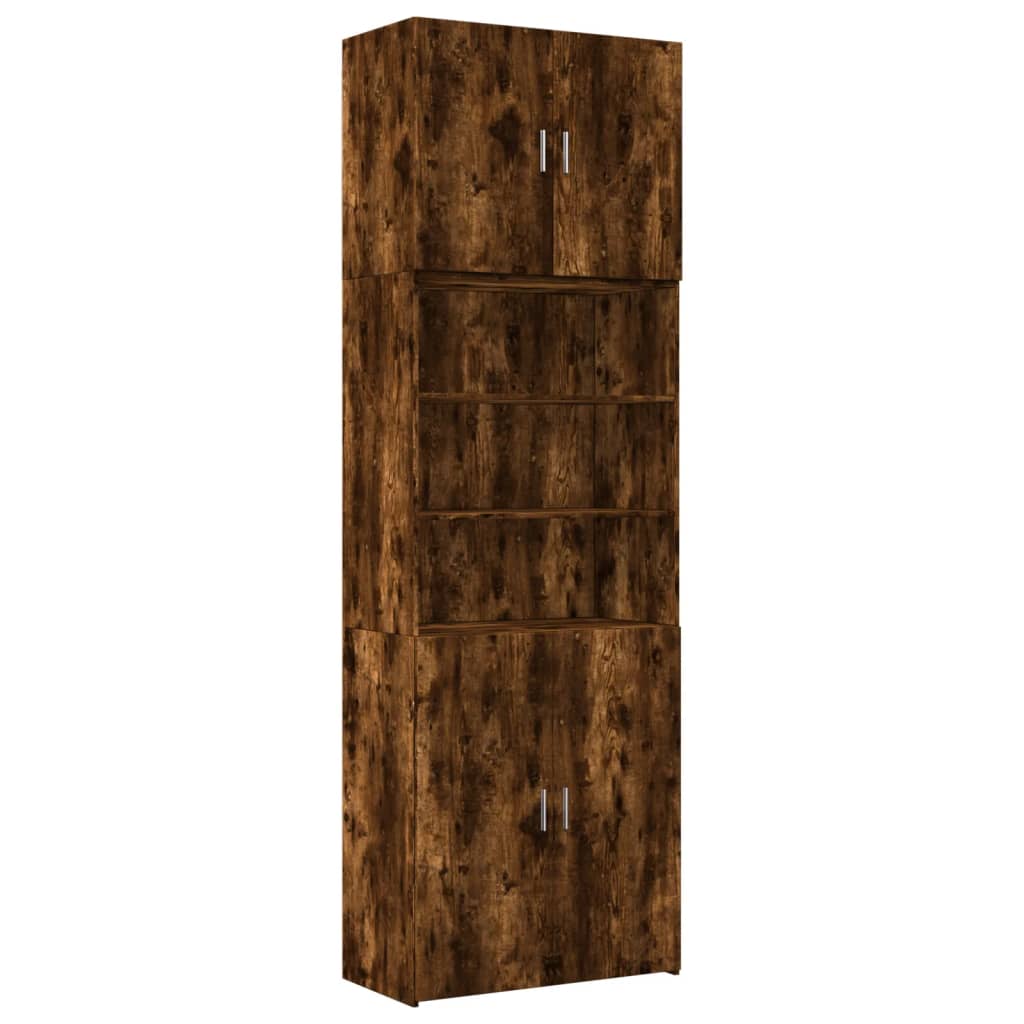 Visoka komoda boja hrasta 80x42,5x249 cm od konstruiranog drva