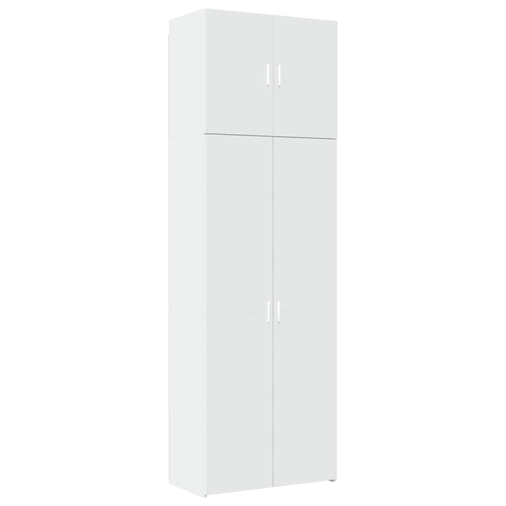 Visoka komoda bijela 80 x 42,5 x 249 cm od konstruiranog drva