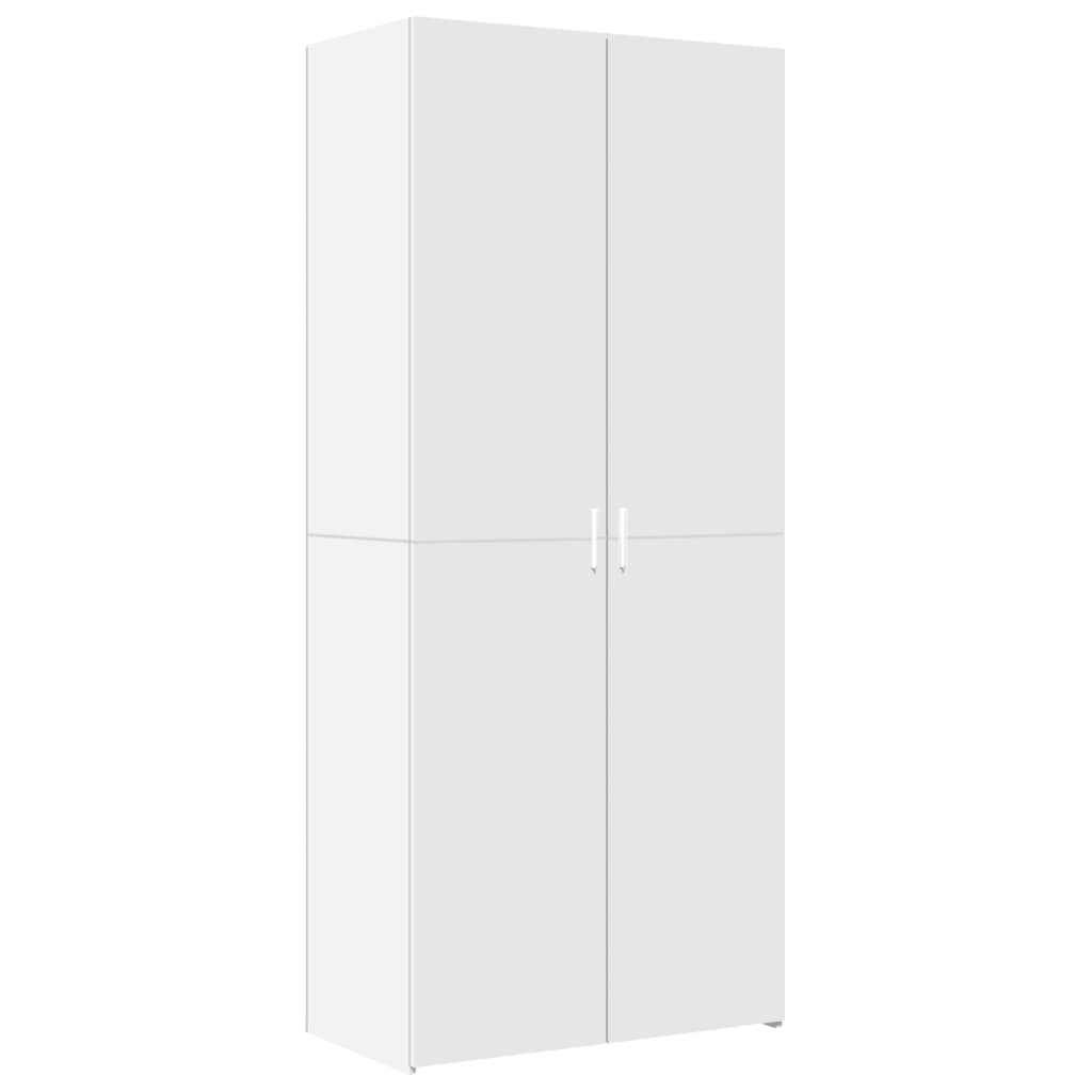 Visoka komoda bijela 80 x 42,5 x 249 cm od konstruiranog drva