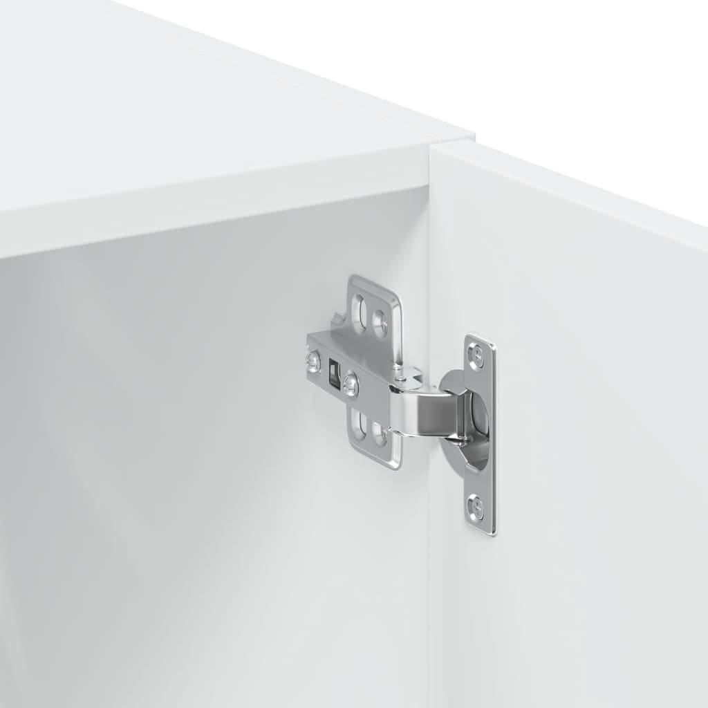 Visoka komoda bijela 80 x 42,5 x 249 cm od konstruiranog drva