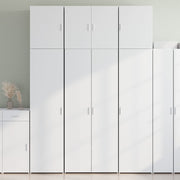 Visoka komoda bijela 80 x 42,5 x 249 cm od konstruiranog drva