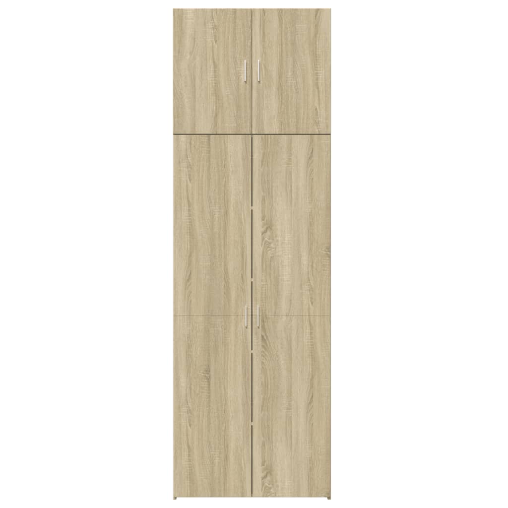Visoka komoda boja hrasta 80x42,5x249 cm od konstruiranog drva