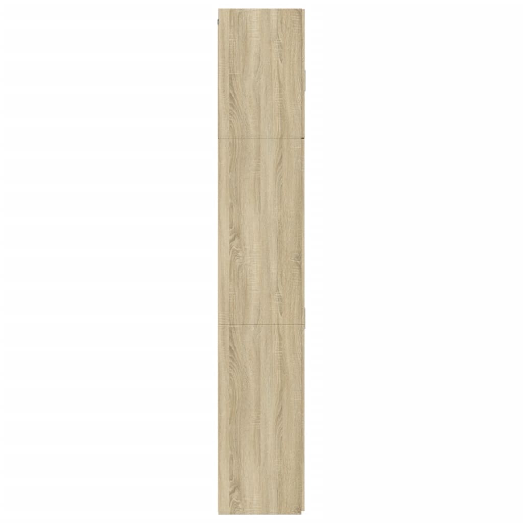 Visoka komoda boja hrasta 80x42,5x249 cm od konstruiranog drva