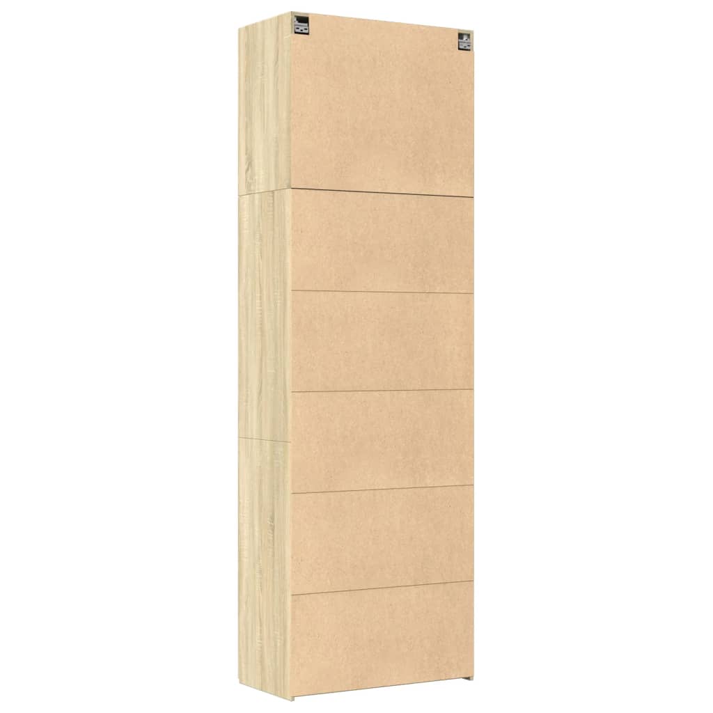 Visoka komoda boja hrasta 80x42,5x249 cm od konstruiranog drva