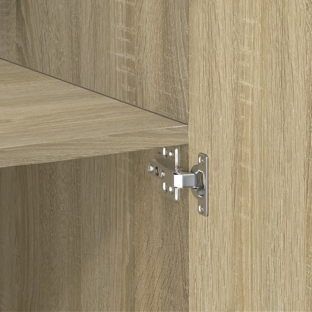 Visoka komoda boja hrasta 80x42,5x249 cm od konstruiranog drva