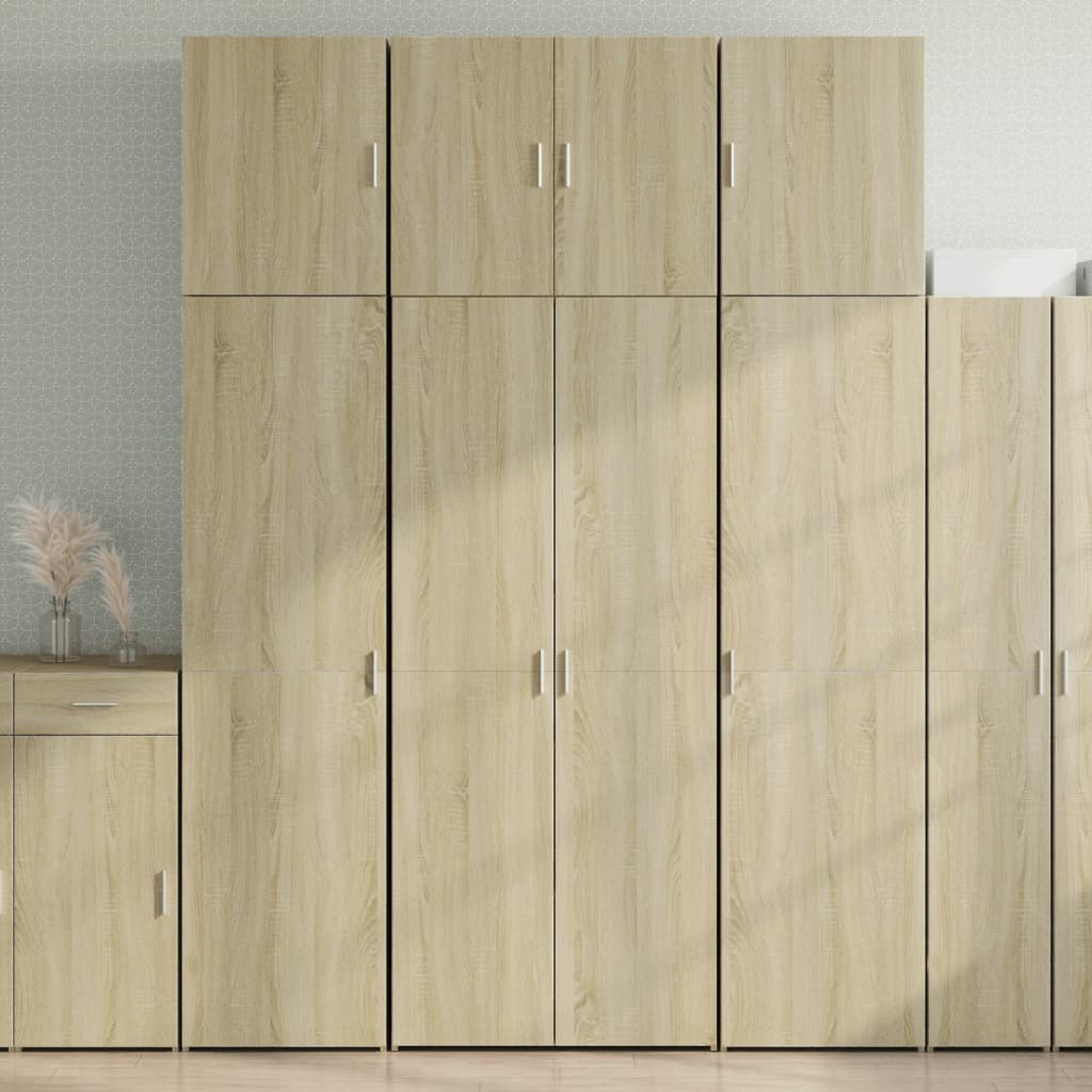 Visoka komoda boja hrasta 80x42,5x249 cm od konstruiranog drva