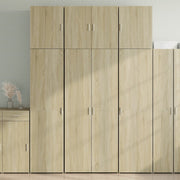 Visoka komoda boja hrasta 80x42,5x249 cm od konstruiranog drva