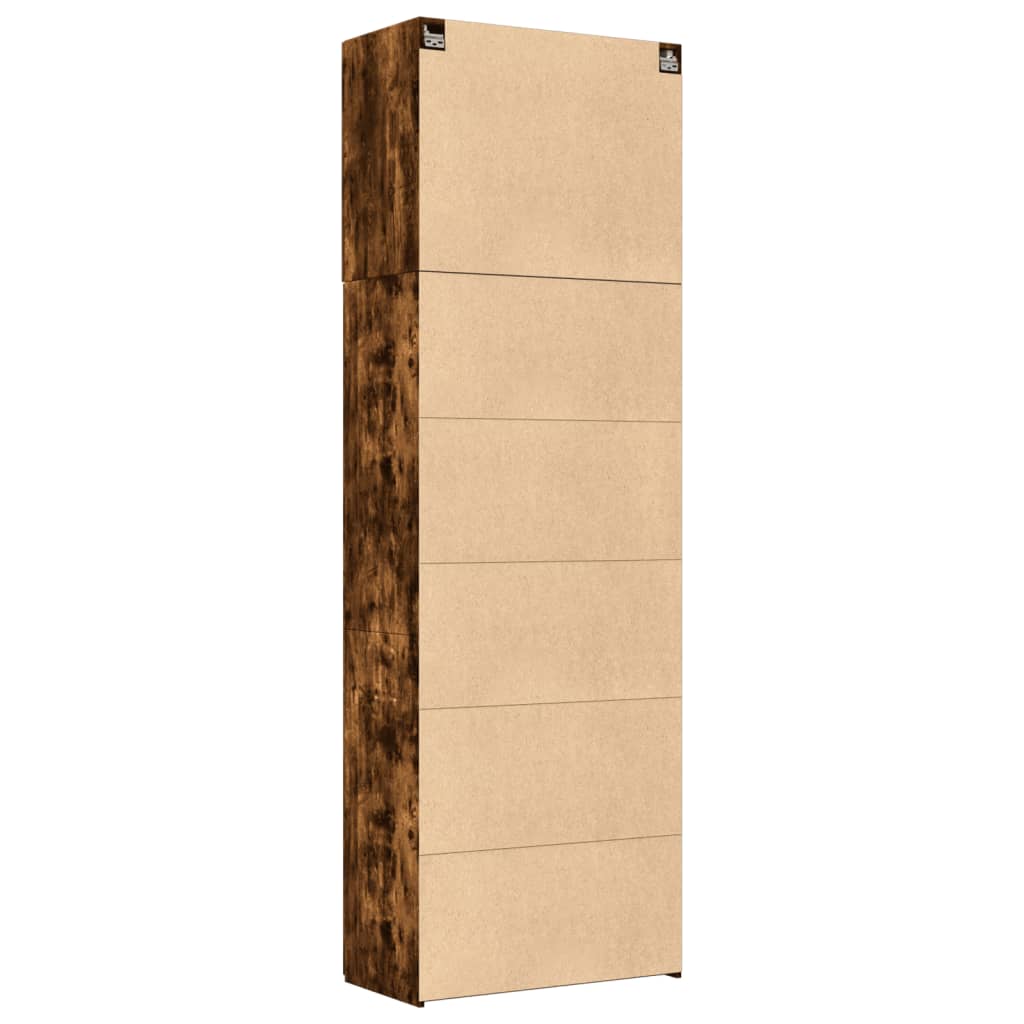 Visoka komoda boja hrasta 80x42,5x249 cm od konstruiranog drva