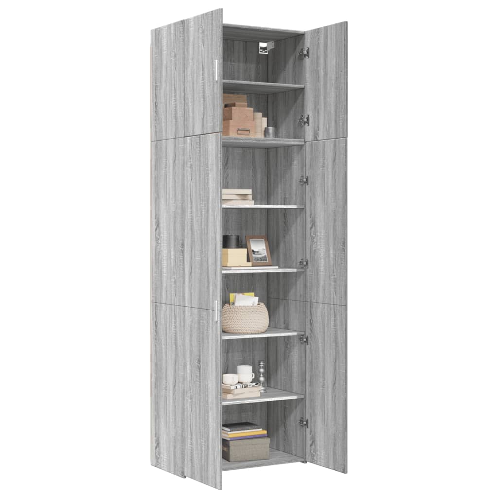 Visoka komoda boja hrasta 80x42,5x249 cm od konstruiranog drva