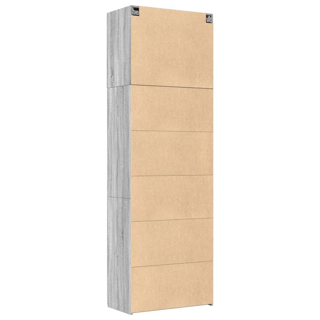 Visoka komoda boja hrasta 80x42,5x249 cm od konstruiranog drva