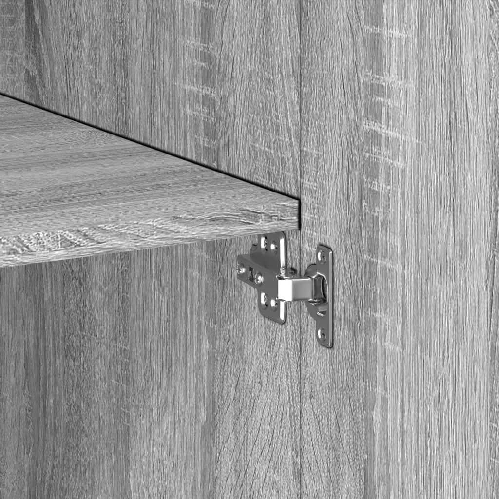 Visoka komoda boja hrasta 80x42,5x249 cm od konstruiranog drva
