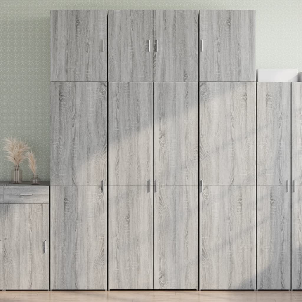 Visoka komoda boja hrasta 80x42,5x249 cm od konstruiranog drva