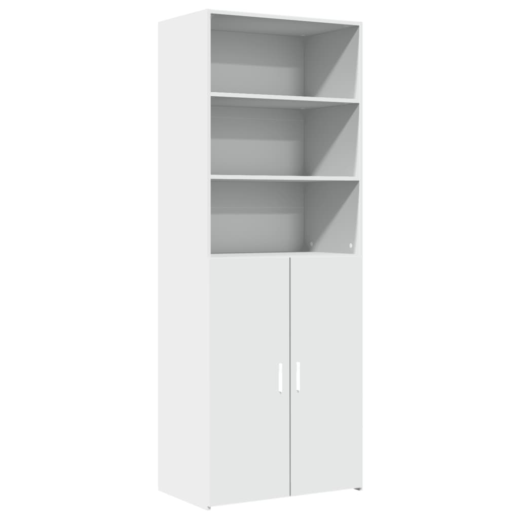 Visoka komoda bijela 70 x 42,5 x 185 cm od konstruiranog drva