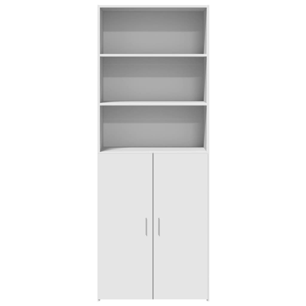 Visoka komoda bijela 70 x 42,5 x 185 cm od konstruiranog drva