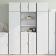 Visoka komoda bijela 70 x 42,5 x 185 cm od konstruiranog drva