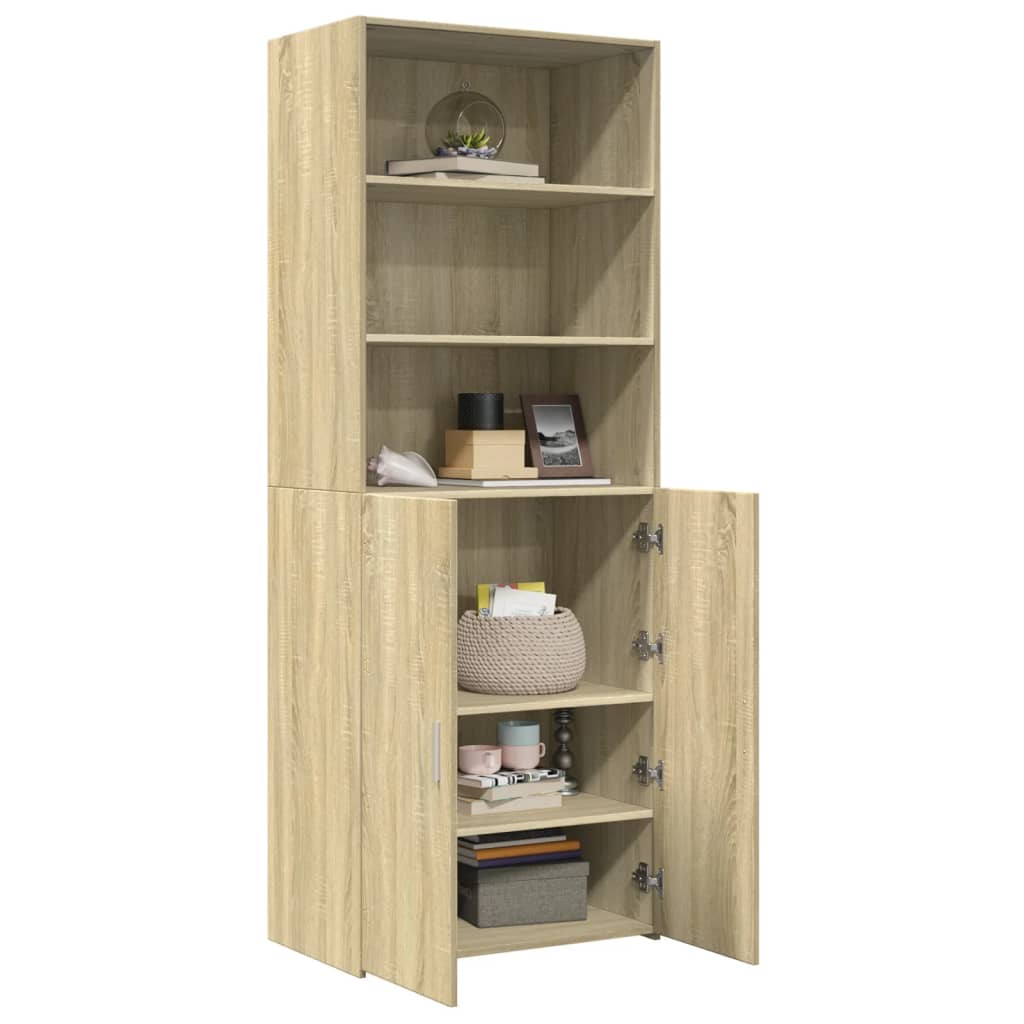 Visoka komoda boja hrasta 70x42,5x185 cm od konstruiranog drva