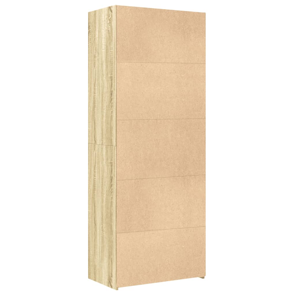 Visoka komoda boja hrasta 70x42,5x185 cm od konstruiranog drva