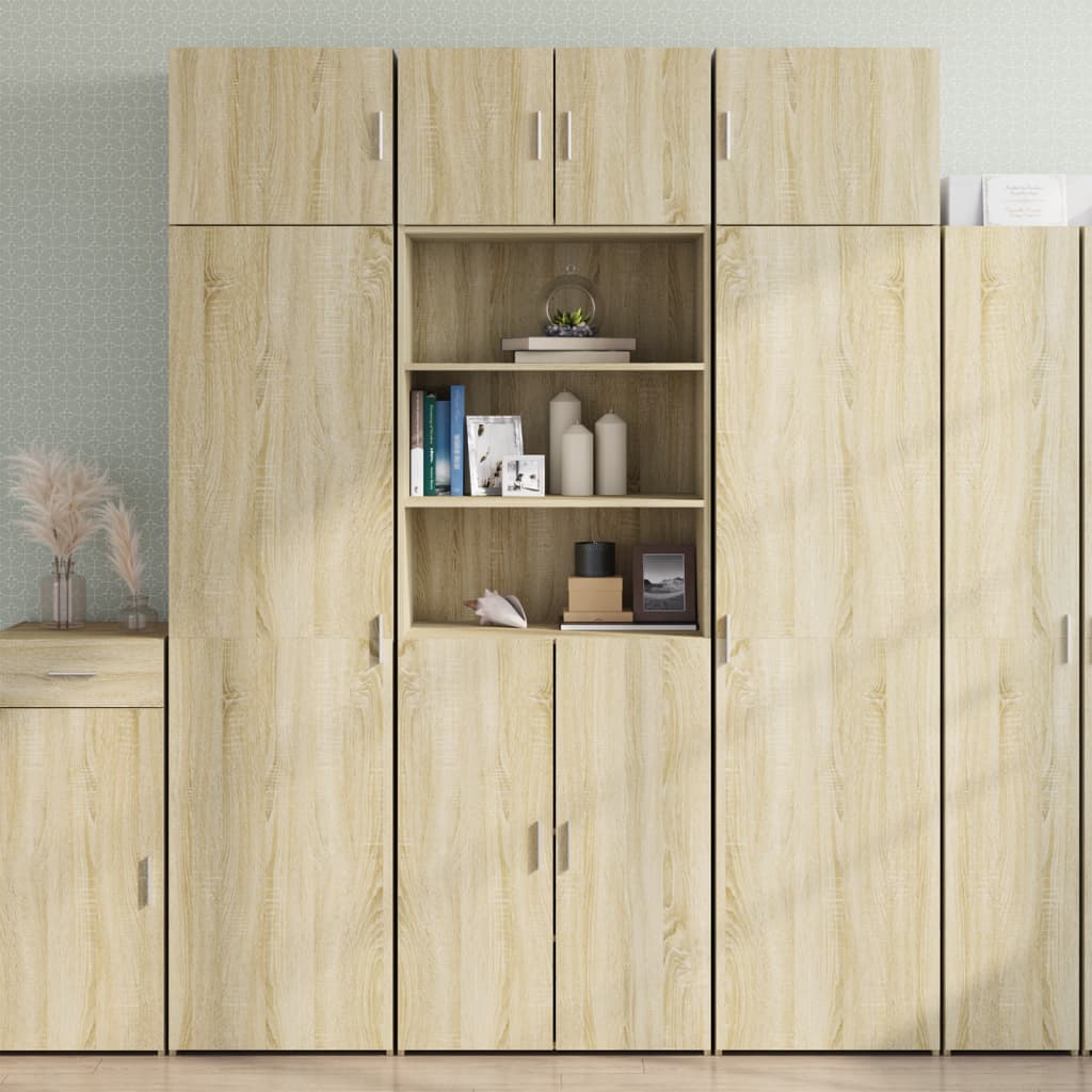 Visoka komoda boja hrasta 70x42,5x185 cm od konstruiranog drva