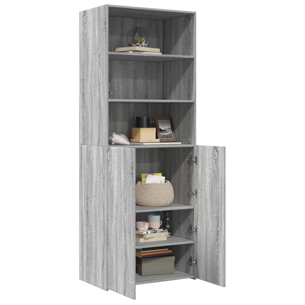 Visoka komoda boja hrasta 70x42,5x185 cm od konstruiranog drva