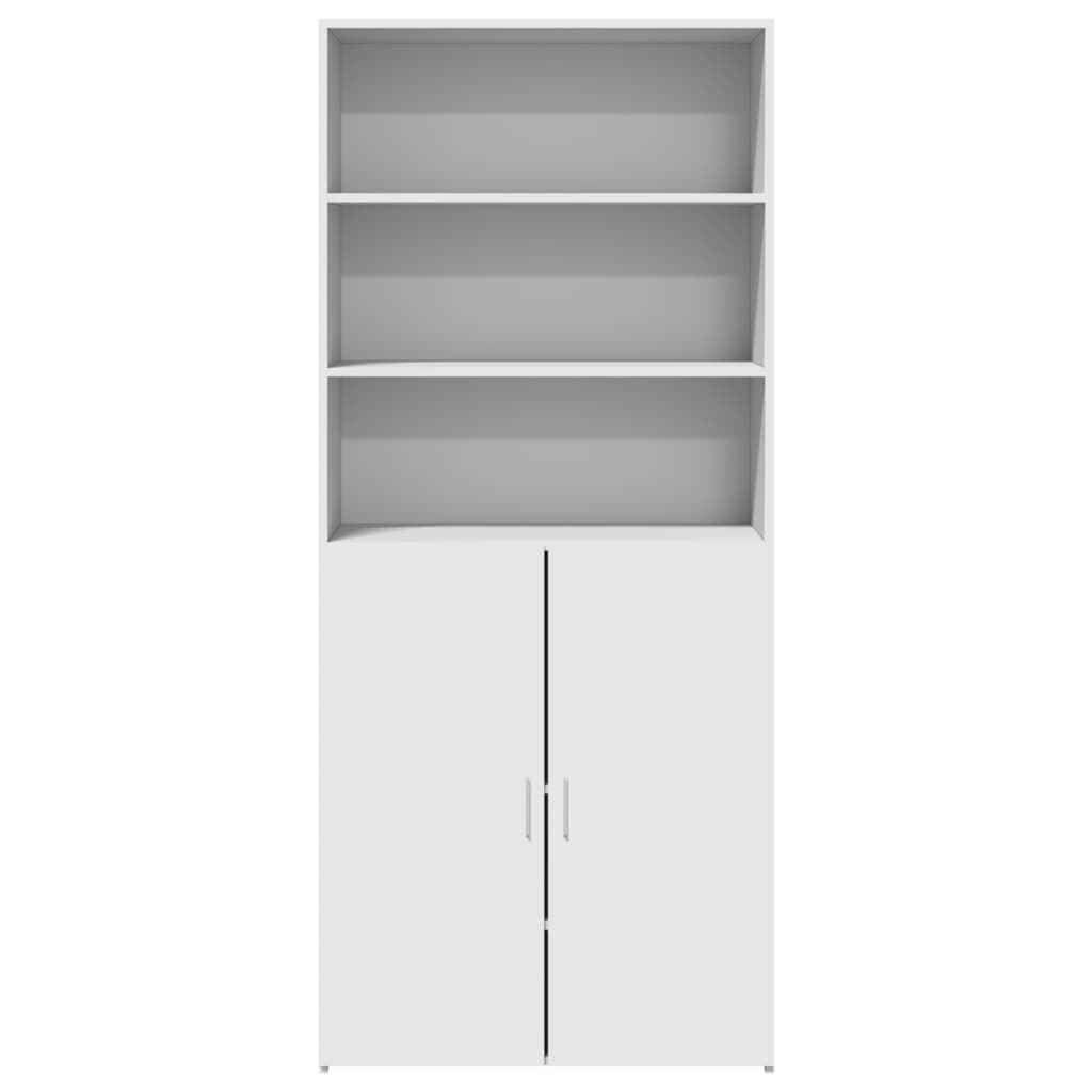 Visoka komoda bijela 80 x 42,5 x 185 cm od konstruiranog drva